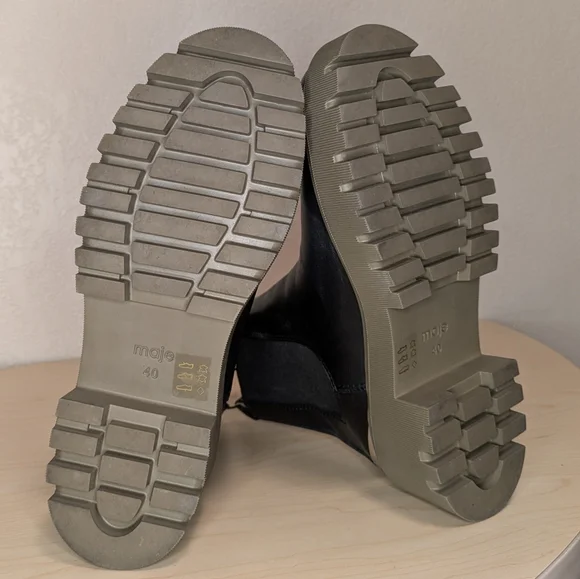 Maje Black and Brown Chelsea Ankle Boots - Picture 7 of 11